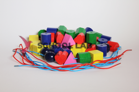 Beads,wood,col,/BOX-50
